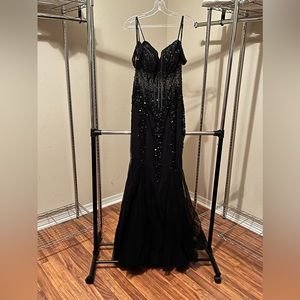 Jovani Black Mermaid Gown for Prom or Pageant